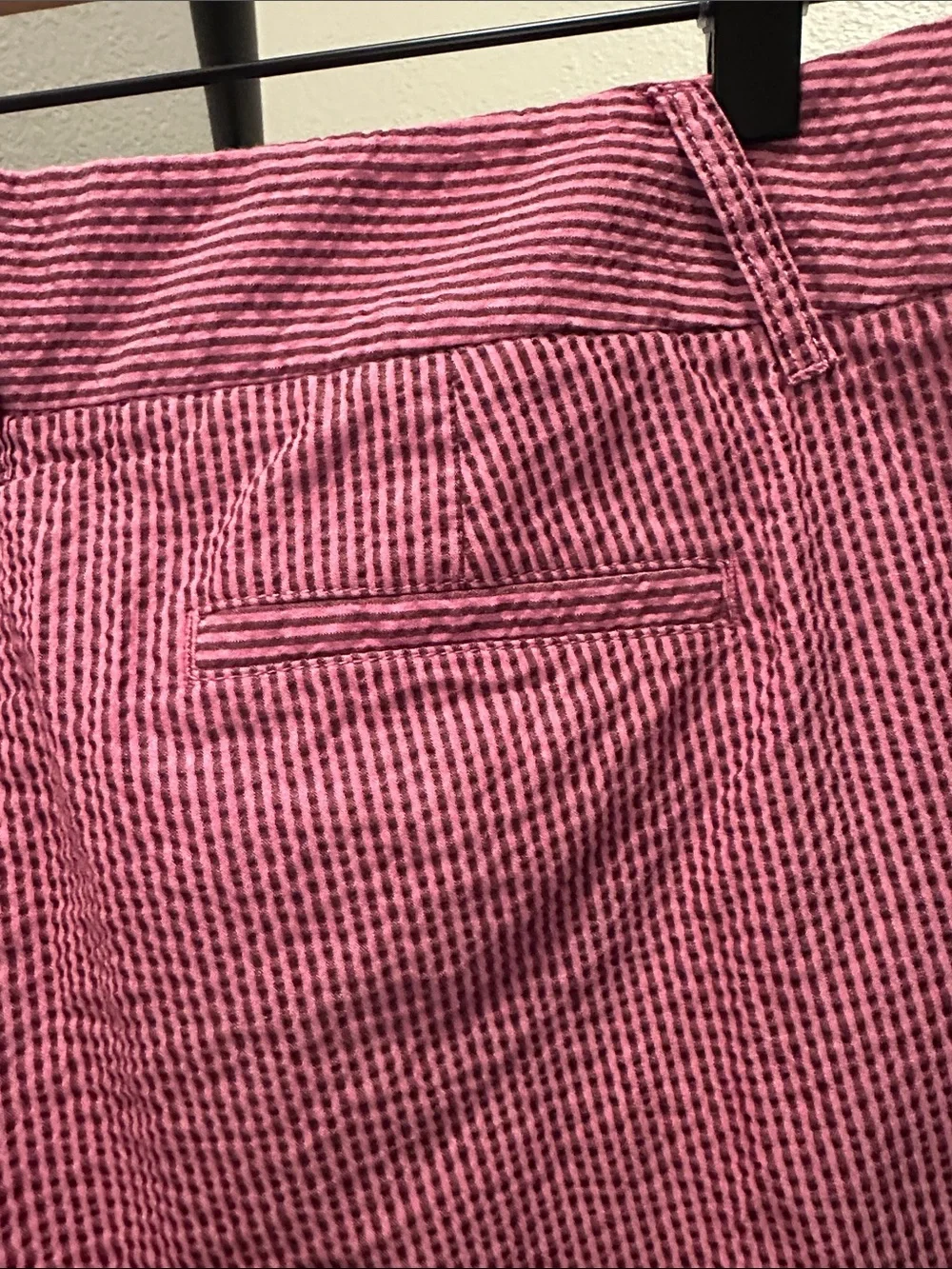 J.Crew Pink Striped Seersucker Shorts Size 8 Preppy